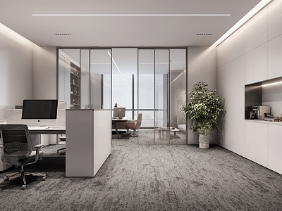 Modern Office Chief Financial Officer's Office 3d model