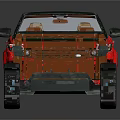 Stylish Red Convertible SUV With Brown Seats And Modern Front Design