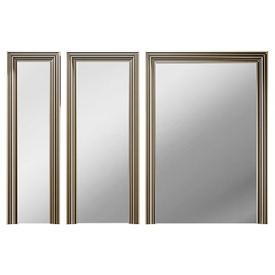 Three Decorative Mirrors With Ornate Frames For Home Wall Decoration 3d model
