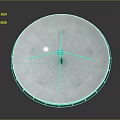 modern signal receiver satellite artificial satellite 3d model