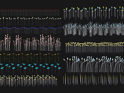 Various Colorful Decorative Lights With Modern Creative Designs For Home Decoration 3d model