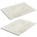 White Square Rugs Soft Plush Texture For Modern Living Room Decor