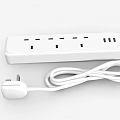 Modern Socket Port UK Power Board 3d model