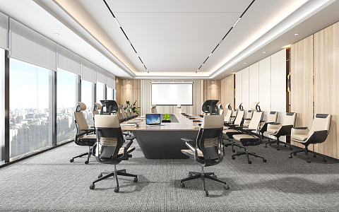 Modern Conference Room 3d model