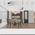 Warm Modern Wood Tone Living And Dining Room Interior Design With Cozy Home Furnishings
