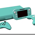 Entertainment Electronics Game Console With Wireless Controllers And Portable Screen 3d model