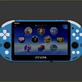 Sony Blue PS Vita Handheld Gaming Console With App Icons On Screen
