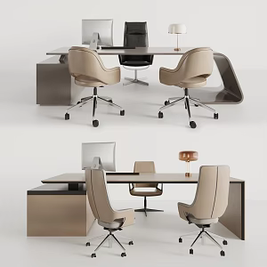 Modern Office Desk and Chair Manager Office Desk and Chair 3d model