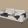 Modern double sofa 3d model