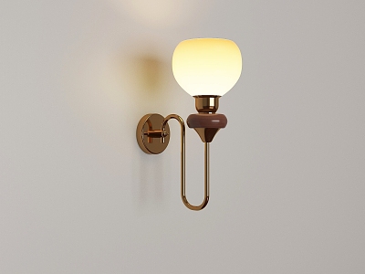 French retro wall lamp 3d model