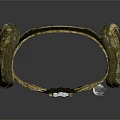Camouflage Pattern Belt With Metal Buckle And Black Strap Plus Red Spray Can