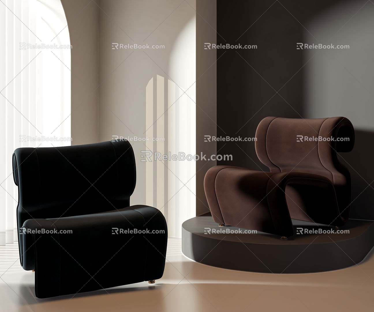 Modern Single Sofa Leisure Chair 3d model