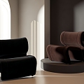 Modern Single Sofa Leisure Chair 3d model