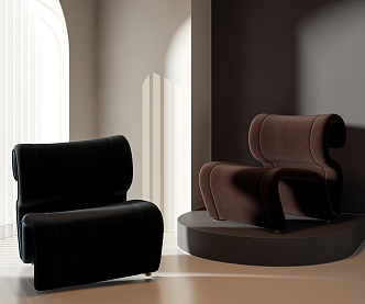 Modern Single Sofa Leisure Chair 3d model