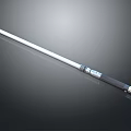 Modern Lightsaber With Sleek Silver Blade Black Handle And Metallic Accents