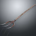 Classic Garden Hand Fork Tool with Wooden Handle and Metal Tines for Gardening Use