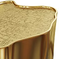 Golden Metallic Side Table With Modern Stylish Design For Home Decor