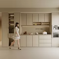 Modern Wine Cabinet Design In Open Kitchen With Stylish Storage And Lighting Features