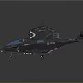 Futuristic Sci Fi Aircraft Design With Gray Body Blue Cockpit And Streamlined Wings