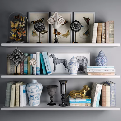 Simple European Ornaments Combination Jewelry Ornaments 3d model