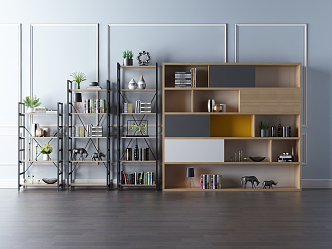 Industrial LOFT bookshelf 3d model