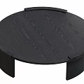 Modern Middle Ancient Solid Wood Round Coffee Table 3d model
