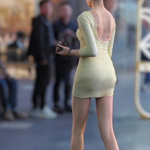 Women's Characters Street Shot Girl Beauty Woman Talent Woman Daughter-in-law Young Woman 3d model