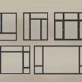 Various Casement Window Frame Designs With Different Structural Styles And Layouts 3d model