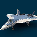 Advanced Camouflage Fighter Jet With Twin Engines Cockpit And Landing Gear