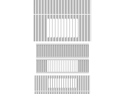 Elegant Wall Paneling With Vertical Slats And Horizontal Designs For Home Interior 3d model