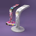 Perfume and Cosmetics Display Stands with Colorful and White Dripping Beauty Design
