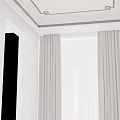 Chinese Style Wooden Cabinet With Shelves And Door In Interior Design
