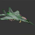 Modern Military Fighter Jet with Camouflage Paint and Red Star Markings