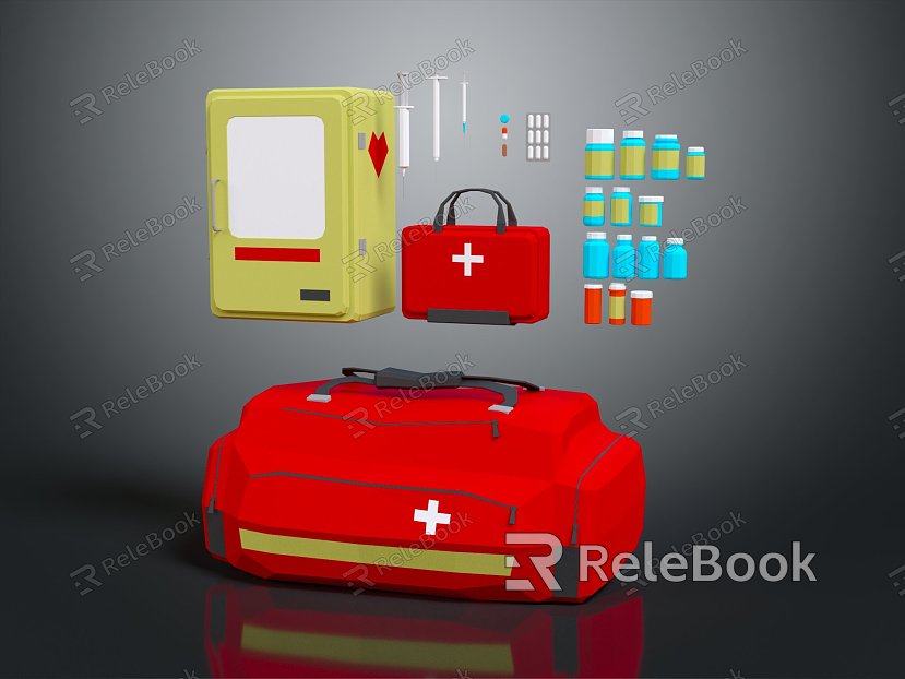 Modern First Aid Kit Medical Kit Medical Kit Medical Kit Red Cross Kit model