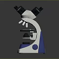 Binocular Laboratory Microscope With Blue White Body And Adjustable Stage For Scientific Research