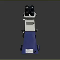 Binocular Laboratory Microscope With Blue White Body And Adjustable Stage For Scientific Research