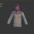 Hooded Two Tone Jacket With Orange And Beige Design And Red Zipper For Casual Wear