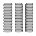 Three Silver Spiral Columns With Metallic Finish And Sleek Design