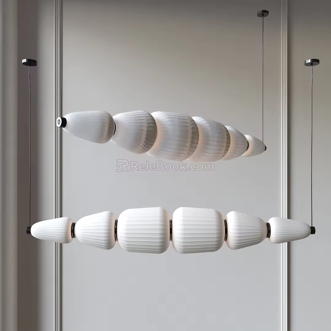 Modern chandelier luminaire 3d model