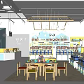 Modern Maternal and Baby Store Nursery Store Children's Store Maternal and Infant Products Cashier Display Cabinet Shelf Counter 3d model