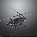 Metallic Helicopter Featuring Main Rotors Tail Rotor And Streamlined Body Design
