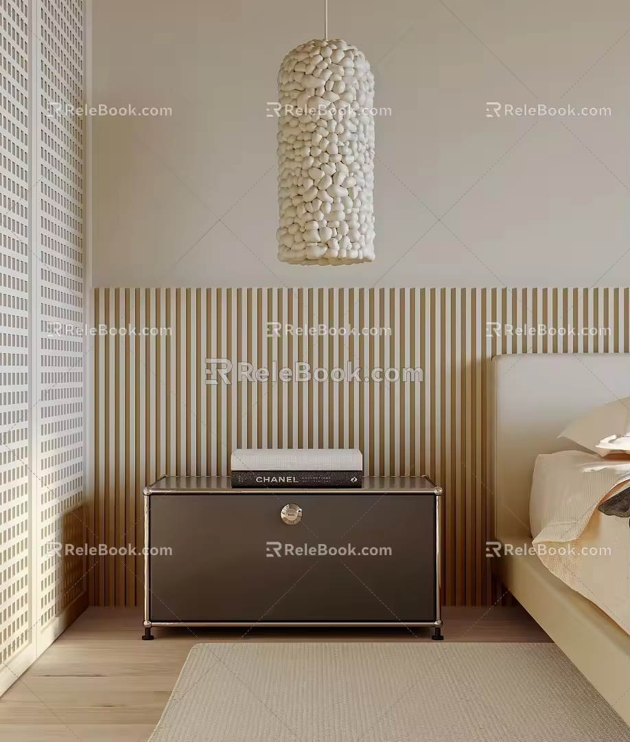 Modern bedside table 3d model