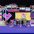YIKE CITY Photo Check-in Spot with 8-BOX Neon Lights Pixel Art Heart and Colorful Installations