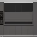 Modern Kitchen With Sleek Two Tone Cabinets And Built In Ovens Appliances