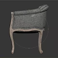 Gray Upholstered Accent Chair With Button Tufted Back And Carved Wooden Legs