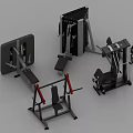 Various Sports Equipment for Home Gym with Strength Training Machines and Benches