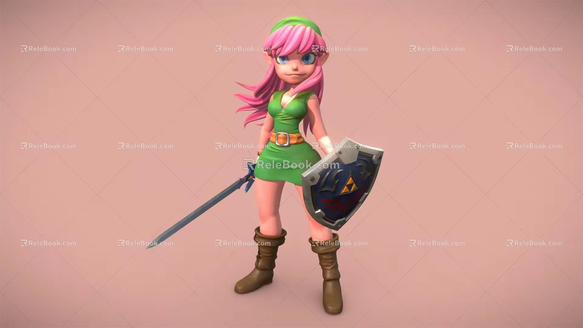 Modern Game Character Samurai 3d model