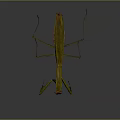 Modern mantis knife-winged insect 3d model