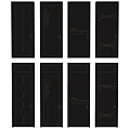 Black Interior Hinged Doors With Golden Decorative Patterns And Various Designs 3d model