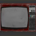 Vintage Red Television With Worn Screen Retro Control Panel And Classic Design